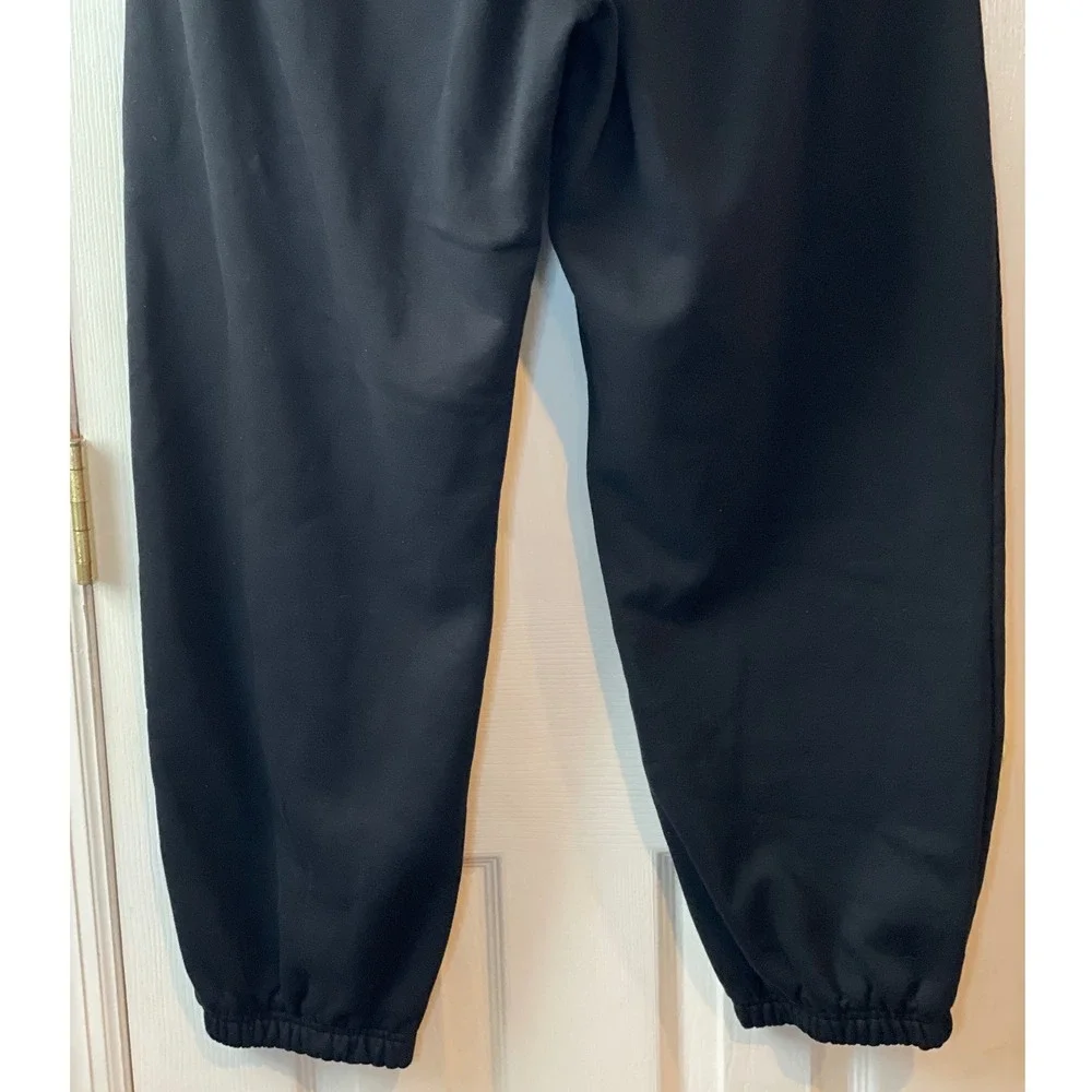 H&M Jogger‎ Sweatpants Mens Medium Black Excellent Relaxed Fit Fleece Drawstring
